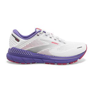 Brooks Adrenaline GTS 22 Womens Road Running Shoes White/Coral/Purple | USA-PLW681247